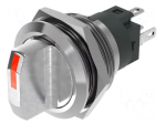 Switch: rotary | Pos: 2 | SPDT | 0.5A/220VAC | 0.7A/24VDC | on panel