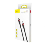 Baseus Type-C - Type-C kaabel Cafule PD2.0 60W kiire laadimine (20V 3A) 1m Black/Gray (CATKLF-H91)