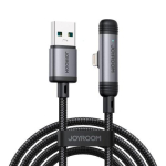 Joyroom USB - Lightning EnjoyX seeria 90-kraadine kaabel A56, 3A, 480mb/s, 1.2m, Black (S-A56)
