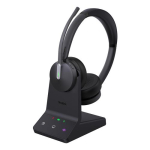 Juhtmevabad peakomplektid Yealink Yealink WH64 Dual UC kontoritelefonile Micro-USB Bluetooth Black