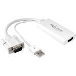 DELOCK VGA-adapter Sub15 + USB -> HDMI St/St/Bu