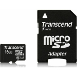 SD microSD kaart 16GB Transcend SDHC UHS1 koos adapteriga