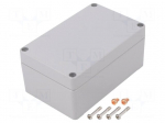 Enclosure: multipurpose | X: 80mm | Y: 125mm | Z: 57mm | aluminium | grey
