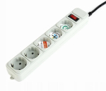 Gembird SPG3-B-10C Power Strip 5 outlets 3m