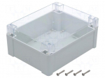 Enclosure: multipurpose | X: 190mm | Y: 240mm | Z: 105mm | ZP | light grey