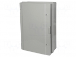 Enclosure: wall mounting | X: 410mm | Y: 610mm | Z: 202mm | ABS | grey