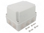 Enclosure: junction box | X: 110mm | Y: 190mm | Z: 140mm | IP65 | grey