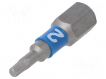 Screwdriver bit | Allen hex key | HEX 2mm | Overall len: 25mm