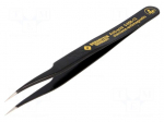 Tweezers | slighty bent,non-magnetic | Blade tip shape: sharp
