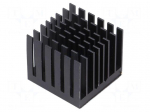 Heatsink: extruded | grilled | BGA | black | L: 29mm | W: 29mm | H: 24.5mm