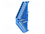 Splice terminal: rail | 1.5mm2 | ways: 1 | terminals: 32 | blue | 250VAC