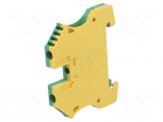 Splice terminal: rail | 4mm2 | ways: 1 | terminals: 2 | yellow-green