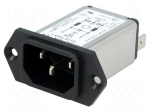 Connector: AC supply | socket | male | 15A | 250VAC | IEC 60320 | 0.1mH