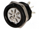 Socket | DIN | female | PIN: 8 | Layout: 270&deg; | for panel mounting,screw