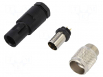 Connector: M9 | plug | male | Plating: gold-plated | 125V | IP67 | PIN: 3