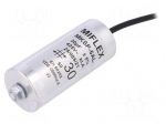 Capacitor: motors, run | 30uF | 425VAC | &Oslash;45x105mm | -25&divide;85&deg;C | &plusmn;5%