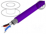 Wire: data transmission | 1x2x18AWG+1x2x15AWG | PUR | violet | Cu