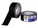 Tape: duct | W: 48mm | L: 50m | Thk: 0.31mm | black | natural rubber | 12%