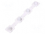 LED lens | rectangular | transparent | 50&deg; | Colour: black | H: 20.2mm