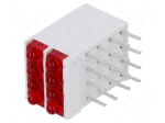 LED | in housing | red | 1.8mm | No.of diodes: 8 | 10mA | 38&deg; | 2V | 13mcd