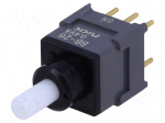 Switch: push-button | Pos: 2 | DPDT | 0.01A/28VAC | 0.01A/28VDC | ON-ON