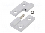 Hinge | Width: 40mm | cast zinc | silver | H: 40mm | right | Holes no: 4