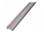 Heatsink: extruded | U | TO220 | natural | L: 1000mm | W: 54mm | H: 22.5mm