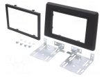 Radio frame | Nissan,Opel,Renault | 2 DIN | black
