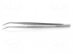 Tweezers | 150mm | Blades: curved | Blade tip shape: sharp | universal