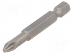 Screwdriver bit | Phillips | PH2 | 1/4" | Overall len: 50mm