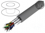 Wire | Alpha Essential C&C | 6x2x22AWG | PVC | dark grey | 300V | 30.5m