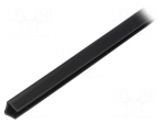 Hole and edge shield | polyetylene | L: 30.5m | black | H: 7.6mm