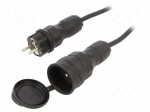 Extension lead | 3x2.5mm2 | 10m | rubber | black | Sockets no: 1 | 16A