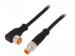Cable: for sensors/automation | M8 | PIN: 3 | 0.3m | plug | 30VDC | 4A