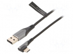Cable | USB 2.0 | USB A plug,USB C angled plug | nickel plated