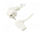 Cable | 3x1mm2 | PVC | 3m | white | 16A | 250V