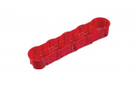 Junction box for gypsum 5-gang deep d5x68/60mm red halogenfree 850C