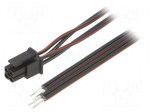 Cable | female | PIN: 4 | 0.8m | 4A | Insulation: PVC | black-red | TLYp