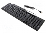 Keyboard | black | USB A | wired,US layout | 1.3m