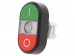 Switch: double | 22mm | Stabl.pos: 1 | green/red | MLB-1 | IP66 | flat