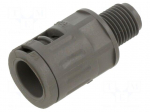 Straight terminal connector | Thread: metric,outside | IP68,IP69