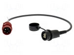 EMobility: cable | 1x0.5mm2,5x2.5mm2 | 440VAC | 11kW | IP44 | 0.96m | 16A