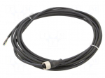 Cable: for sensors/automation | M12 | PIN: 4 | straight | 5m | plug | 4A