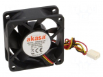 Fan: DC | axial | 12VDC | 60x60x25mm | 21.79dBA | EBR | 3000rpm | 2.57mmH2O