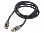 Cable | DisplayPort plug,both sides | textile | DisplayPort 1.4