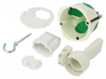 Enclosure: junction box | &Oslash;: 71mm | Z: 49mm | plaster embedded | IP40