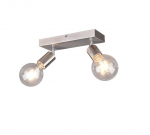 Trio Vannes spotlight 2-pc E27 brushed steel gaismeklis R80182007 4017807489071