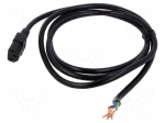 Cable | 3x18AWG | IEC C13 female,cables | PVC | 2m | black | 10A | 125V