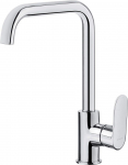 Kitchen faucet with rectangular spout