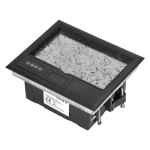 T&ouml;&ouml;riistad ja m&otilde;&otilde;teseadmed // Uued tooted t&ouml;&ouml;riistade, tarvikute kategoorias // Puszka podłogowa na gniazda modułowe 4 x 45x45mm lub 8 x 22,5x45mm, pokrywa: materiał własny, czarna